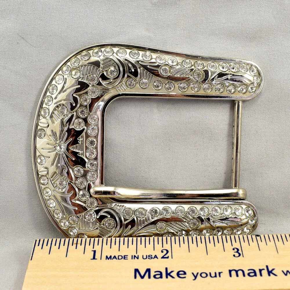Vintage Belt Buckle Large‎ Pin Buckle Ornate Filigree Western Gift